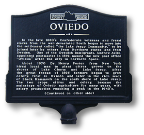 Oviedo Historic Marker Front